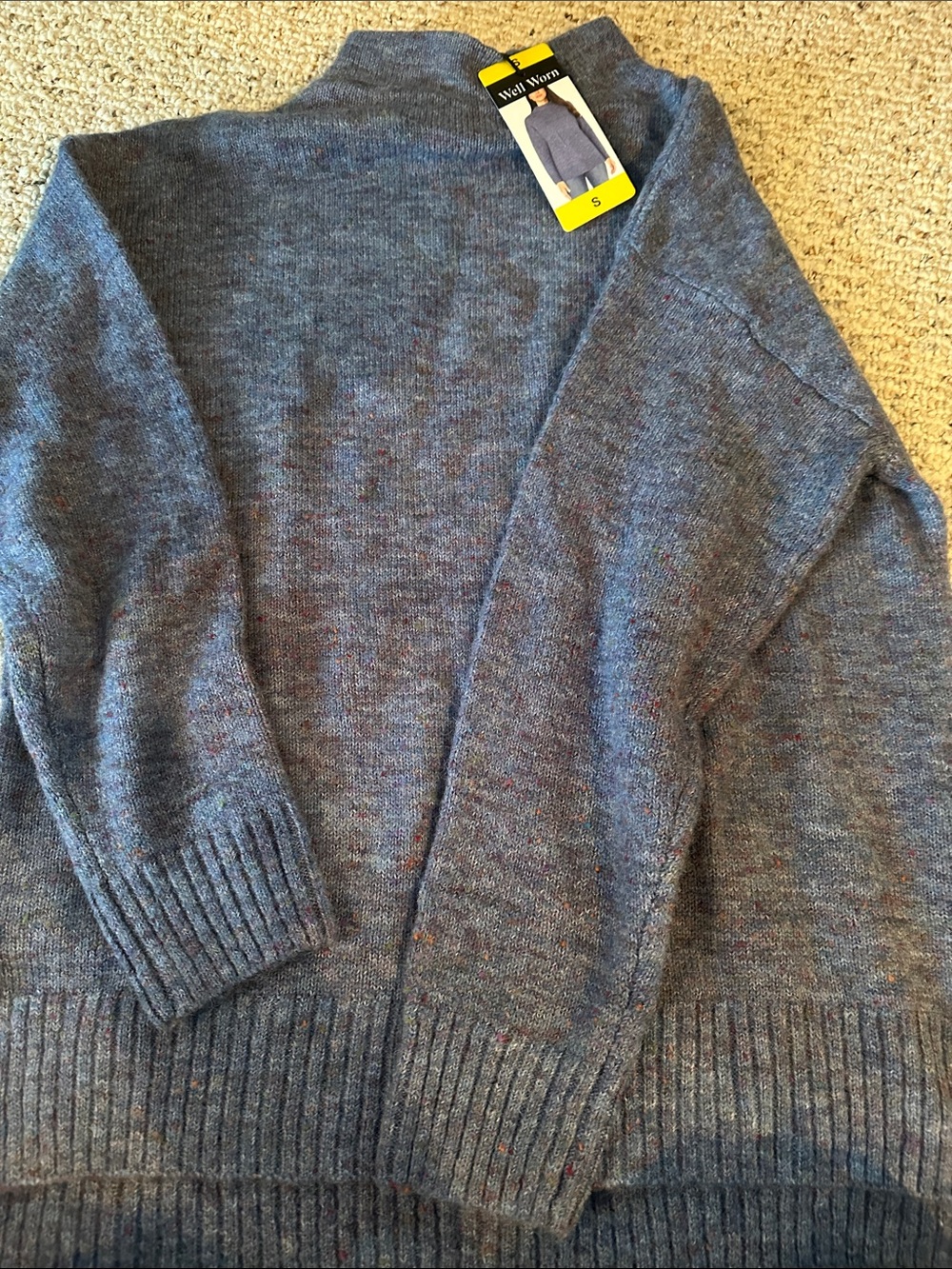 Mock Neck Sweater in Heather Gray by Well Worn